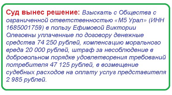 ООО М5 Урал Казань судебная практика